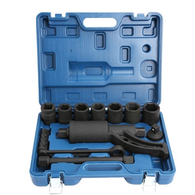 Stark USA 8-PC Torque Multiplier Wrench Set – 1:58 Ratio, 4800Nm Max, For Trucks, RVs & Semis, Includes Case & Sockets (38mm, 33mm, 32mm, Etc.)