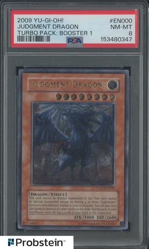 2009 YU-GI-OH! TURBO PACK BOOSTER ONE #EN000 JUDGMENT DRAGON PSA 10