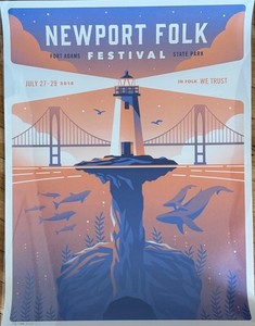 NEWPORT FESTIVAL FOLK 1965 Rybr-POSTER HQ 60x80cm d'une AFFICHE VINTAGE