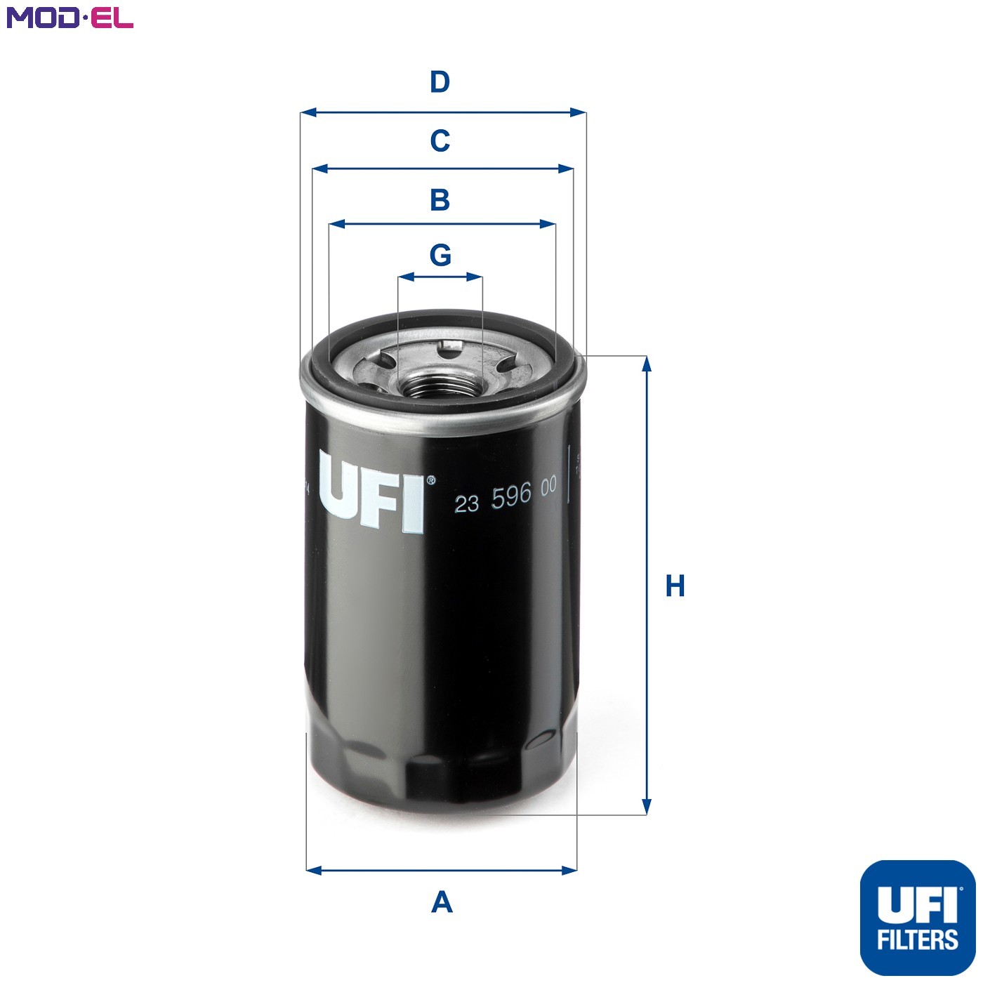 OIL FILTER 23.596.00 FOR ALFA ROMEO 960A1.000 940A1.000/B2.000 1.7L 4cyl - Image 4