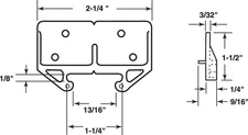 Prime-Line 22793 Plastic Drawer Track Guide for 3/32 x 1-3/16 in. Track