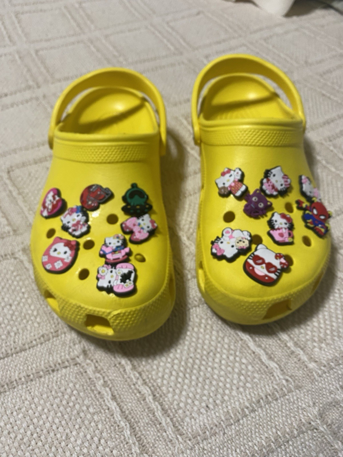 Yellow Hello Kitty Crocs