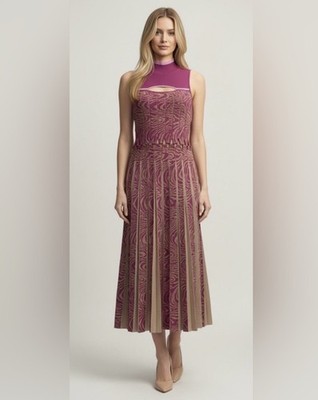 Jonathan Simkhai pink and gold knit dress Size S NWOT