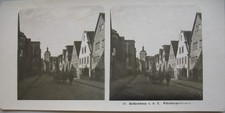 altes STEREOFOTO ROTHENBURG o.d.T. Würzburgerstraße Fotokarton ORIGINAL ca. 1905