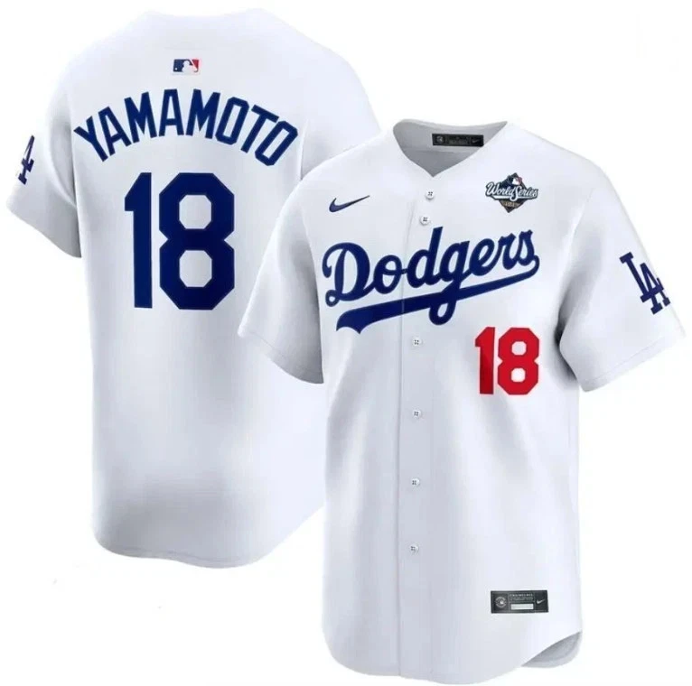 Men's Dodgers Yoshinobu Yamamoto 2025 World Series Jersey All Stitched - Image 3 of 4