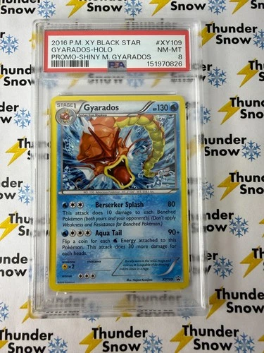 Gyarados Holo #XY109 Shiny 2016 Pokemon XY Black Star Promo PSA 8 151970826