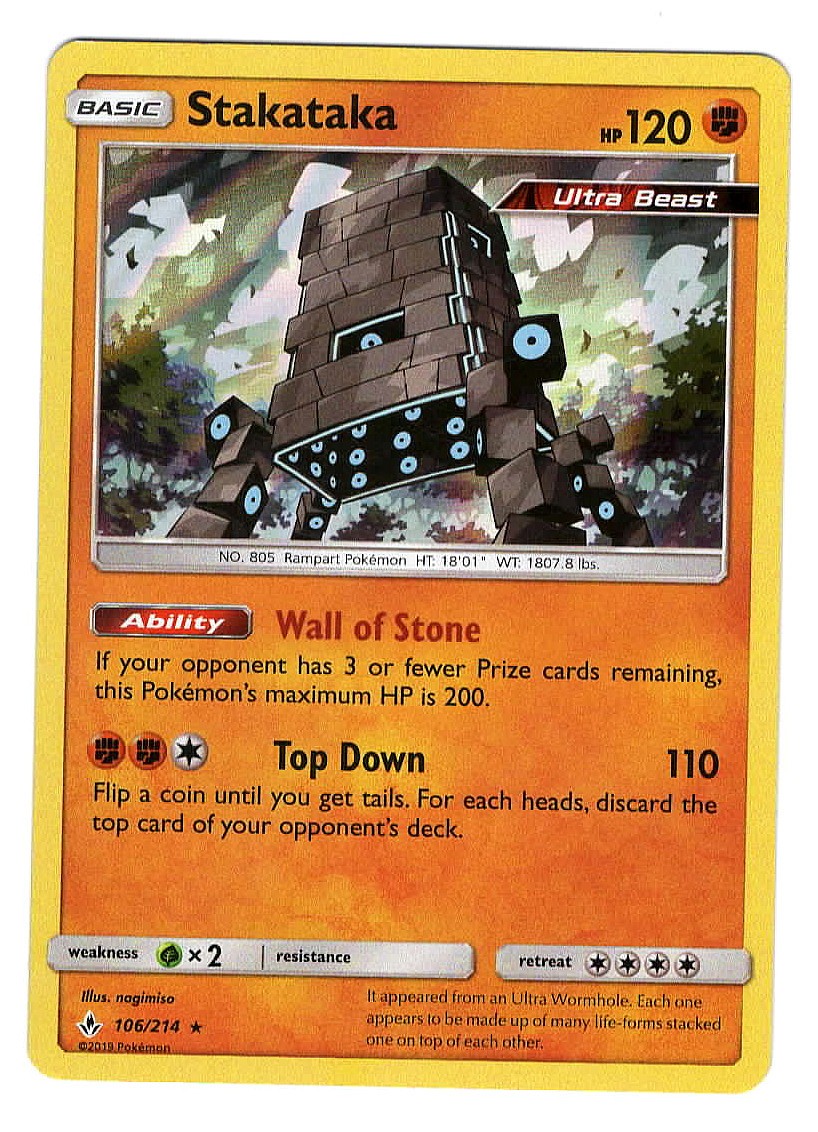 Stakataka 106/214 Sm-Unbroken Bonds Holo
