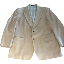 Vintage Club Room Macy's Tan Camel Hair 2 Button Blazer Sport Coat Men's 44R