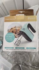 Yomelo 9-Speed Digital Hand Mixer Electric, 400W Powerful DC Motor with Snap-On