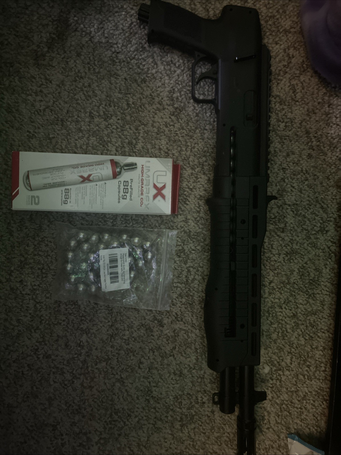 Toy Paintball Marker With Aluminum Paintballs And Wrong Co2 