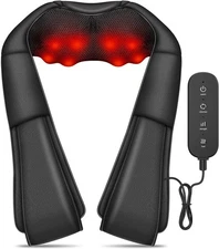 Neck and Shoulder Massager with Infrared, Shiatsu Back Massager for Pain Relief