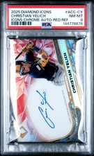 2025 TOPPS DIAMOND ICONS ICONS CHROME AUTOS #ACC-CY CHRISTIAN YELICH 2/5 PSA 8