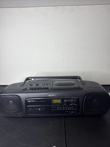 VTG Sony CFD-55 Portable AM/FM Radio CD Cassette Boombox Cassette Read Bio*