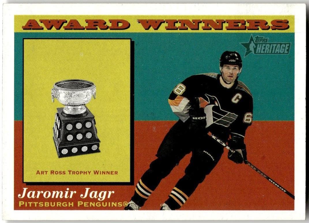 Jaromir Jagr #137 Hockey Cards 2001 Topps Heritage trading card — raw and PSA graded price guide