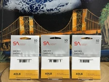 Lot of (3) Packs of Scientific Anglers Micro Swivels, 40LB….. (New in Pkg)