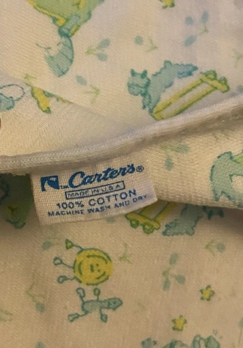 Rimas infantiles Carter's Mother Goose vintage años 70, manta bebé Foto 2 de 3