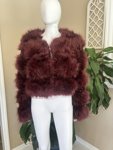 PrettyLittleThing Burgundy Teddy Jacket