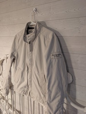abercrombie & fitch hamilton jacket Bomber Quilted Mens L Preppy Y2K 