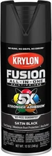 Krylon Fusion All In One Spray Paint 5x stornger 12 Oz, Black