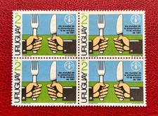 URUGUAY * JOURNÉE MONDIALE DE L'ALIMENTATION - YVERT#1094 - 4 TIMBRES NEUFS SANS GOMME