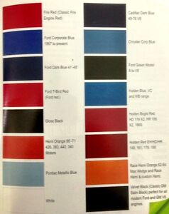 Ford Xr6 Colour Chart