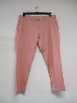 Fabletics High Side Chino Pants Mens 41 Pink Pockets Stretch Chino 41x31