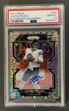 Justin Fields No Huddle Panini Prizm Auto RC PSA 10 GEM MINT 2021 Rookie Card