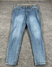 True Religion Jeans Womens 32 Halle High Rise Super Skinny Blue Denim 27" Inseam