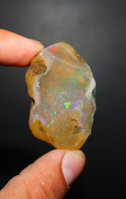 172.55 Ct AAA Natural Ethiopian Opal Rough Loose Gemstone, Welo Fire Opal Specim