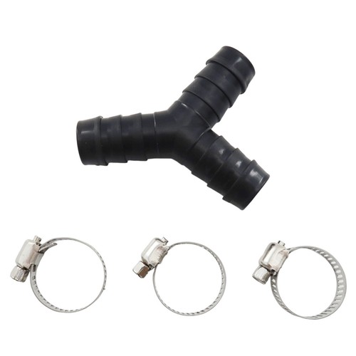 Washing Machine Drain Hose Y-Type Reducer Plastic Connector Three-Way Adapter - Picture 2 of 13