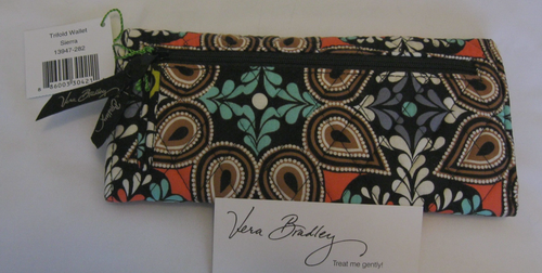 Vera Bradley SIERRA Trifold WALLET Clutch COIN For Purse TOTE Bag BACKPACK NWT - Picture 2 of 4