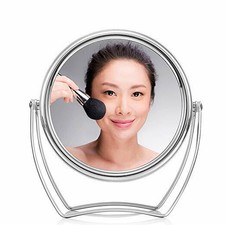 Two Bino Double Sided Swivel Vanity Mirror 3x Magnification Tabletop Makeup Mir For Sale Online