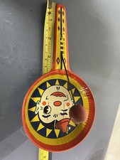 Vintage Kirchhof Halloween Clown Winking Noise Maker Metal Toy USA R1D4
