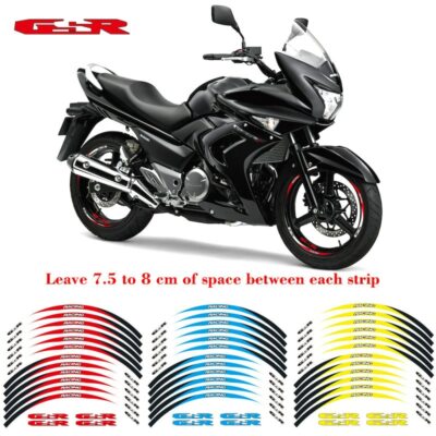 For Suzuki Gsr 600 750 Motorcycle Rim Stripes Wheel Decals Tape