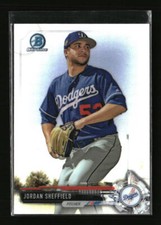 2017 Bowman Draft Chrome Refractor Jordan Sheffield #BDC-134 Los Angeles Dodgers