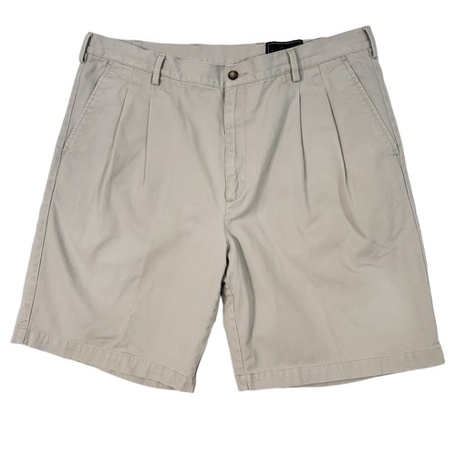 Greg Norman Bermuda Shorts Mens Size 40 x 9 Pleated Front Khaki Brown - Picture 9 of 9