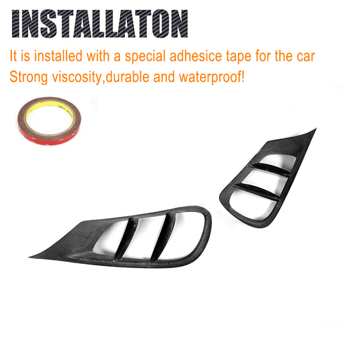For Mercedes-Benz E Class W212 Sport REAL CARBON Fog Lamp Grill Air Vent Cover - Picture 11 of 13