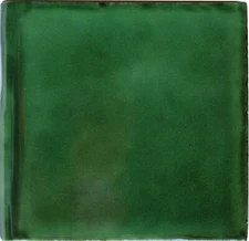 4" x 4" 9pcs TalaMex Green Clay Talavera Bullnose