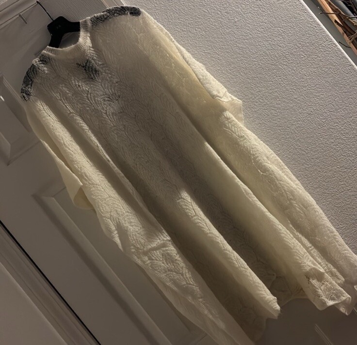 Zara Open Work Knit Cape image 9