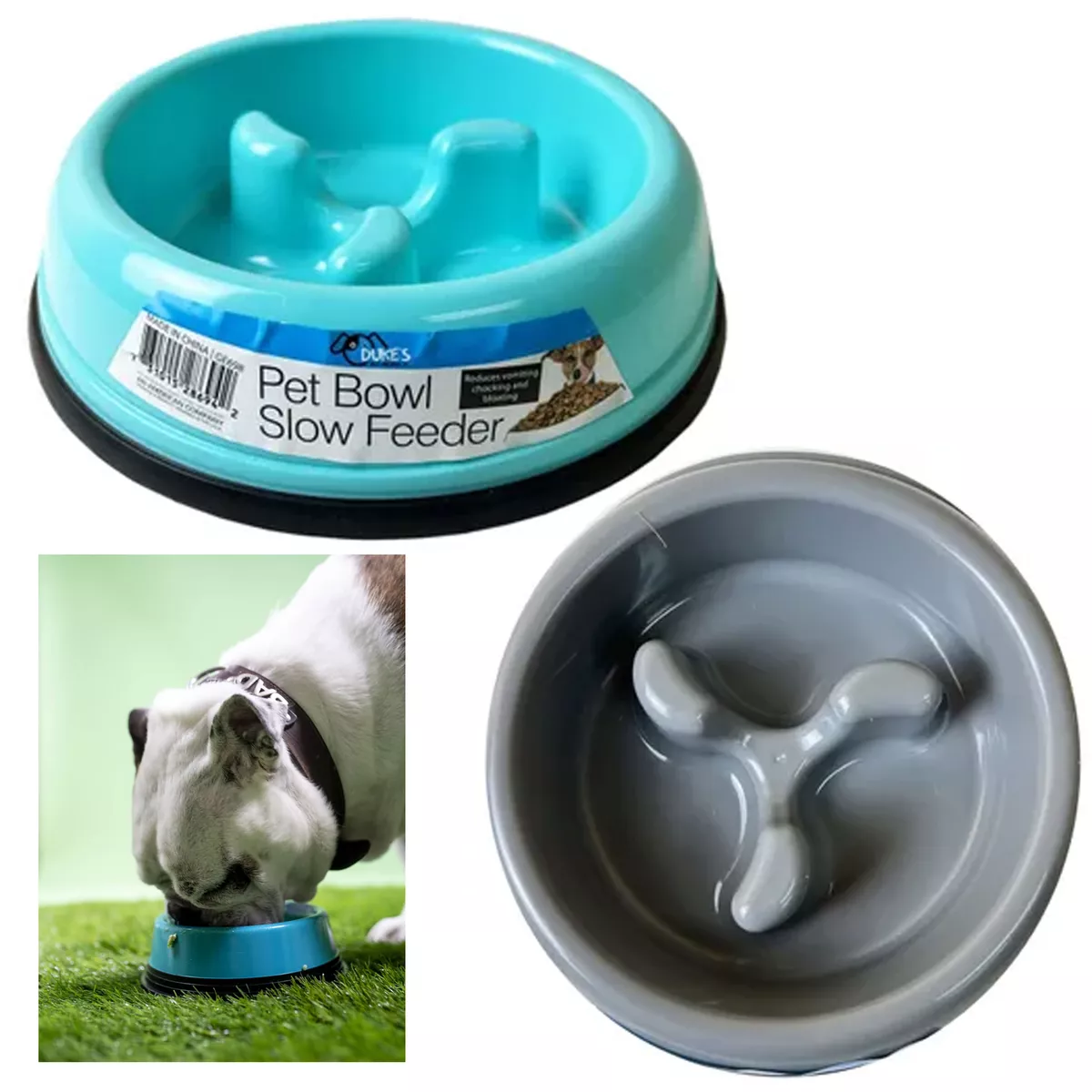 1 Slow Feeder Dog Bowl Anti Bloat No Gulp Puppy Pet Cat Interactive Feeding  Bowl