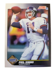 1991 Score Football Card #555 Phil Simms New York Giants (C0