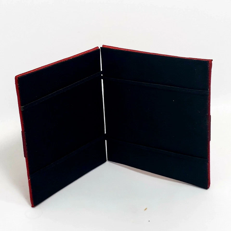 Cartera roja seda para tarjetas coleccionables de 2,5 x 3,5 - arte, ATC, ACEO, béisbol, etc. Foto 4 de 4