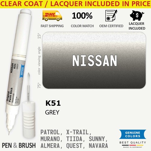 K51 Touch Up Paint for Nissan Gray PATROL X TRAIL MURANO TIIDA SUNNY