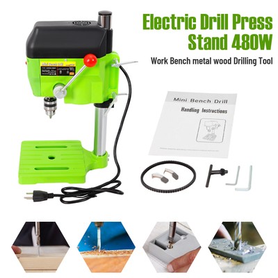 Mini Drill Press Bench Compact Small electric Drilling Machine Work 110V 480W