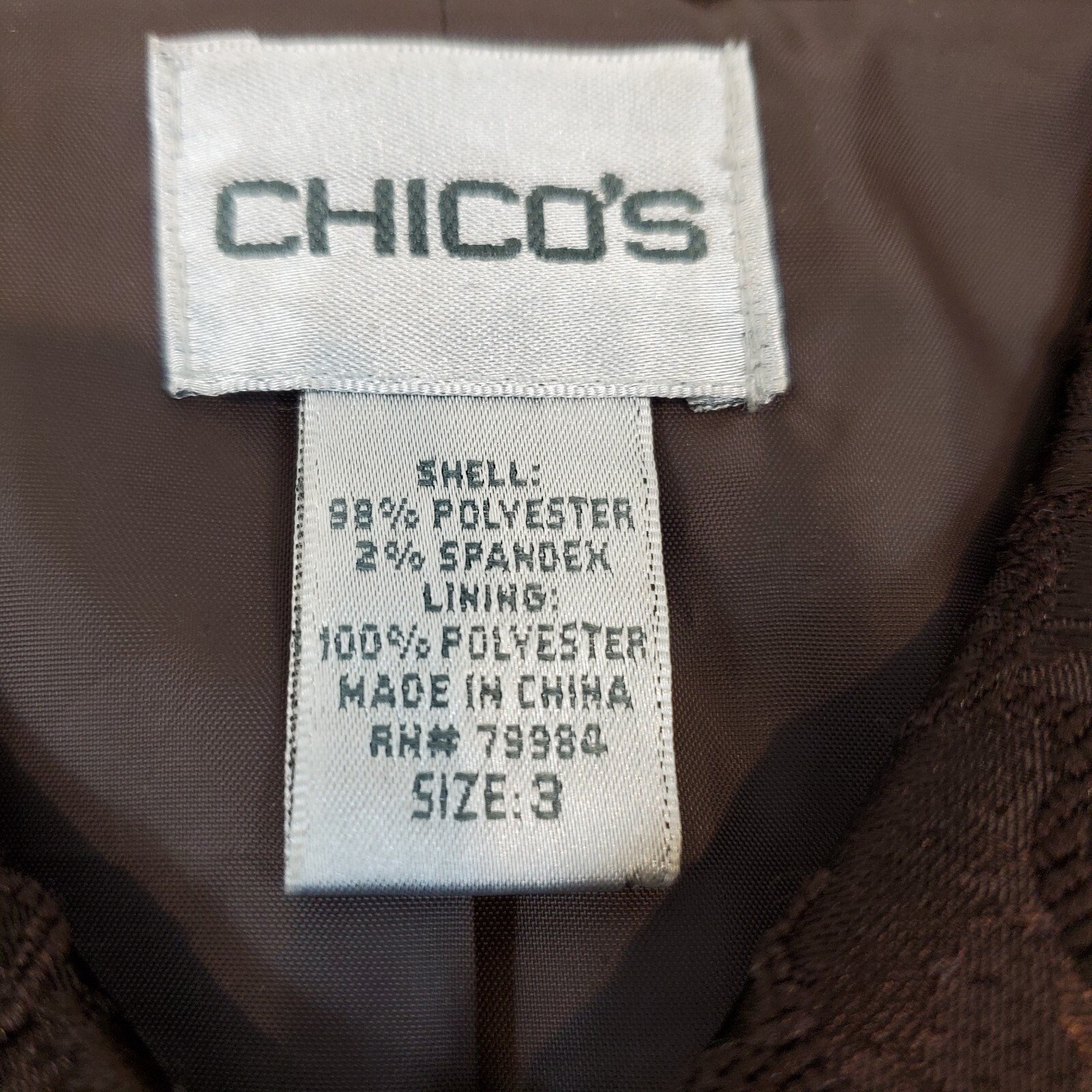 Chico's Alligator Print Jacket Snap Button XL Bro… - image 10