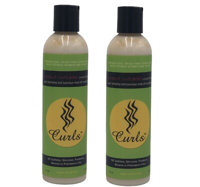 2 Pack Curls Coconut Curlada Conditioner Moisturize 8 oz Repair Restore Curl