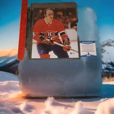 BECKETT BAS COA JACQUES LAPERRIERE HABS HOF SIGNED AUTOGRAPHED NHL 8×10 PHOTO 📸