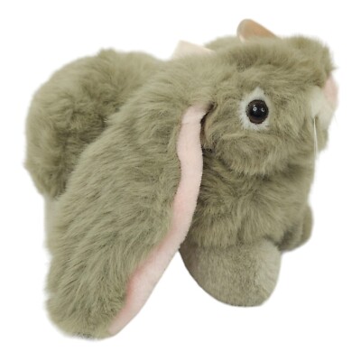 Bunny Rabbit Floppy Ears Pink Bow Plush Vintage 90s Stuffed Animal