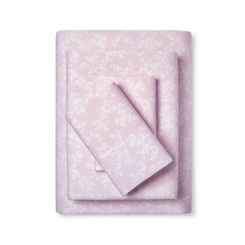 Rachel Ashwell SIMPLY SHABBY CHIC Rose Slipper Pink Sheet Set COTTON Queen Rare