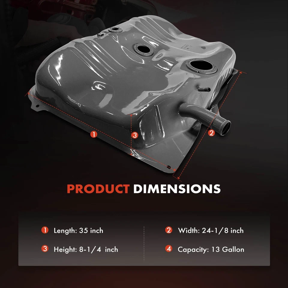 13 Gallons Fuel Tank with O-Ring for Toyota Corolla 1990 1991 1992 L4 1.6L FWD - Image 4 of 4